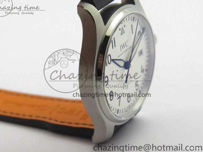 MIROTIME 0427 MARK XVIII IW327002 SS FKF 1:1 Best Edition White Dial On Black Leather Strap Affordable 7121